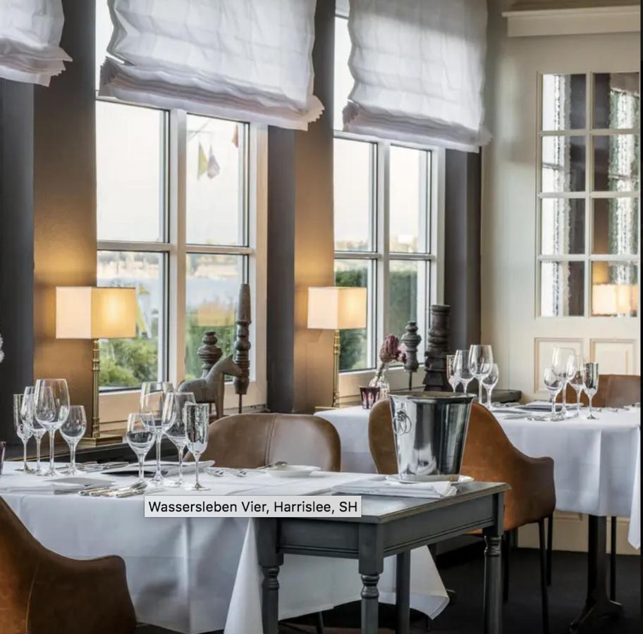 האריסלי 'Kapitaenslounge' Vollsanierte Fewo Mit Blick Auf Die Flensburger Foerde מראה חיצוני תמונה